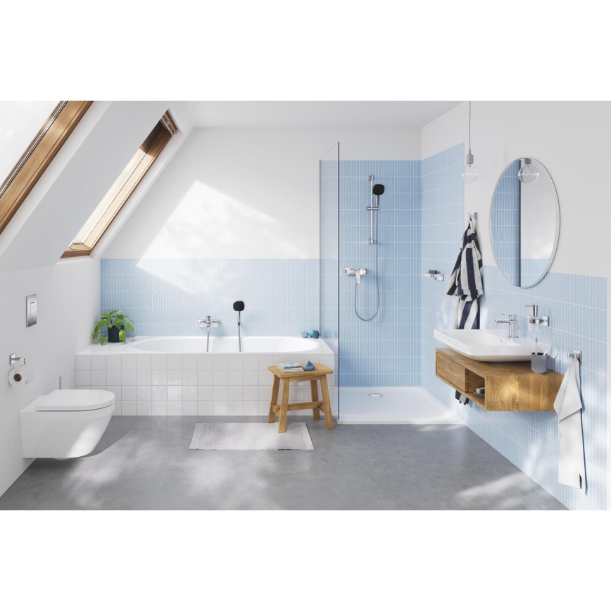 GROHE 1018720000 - Mitigeur de baignoire DICE, finition chrome brillant