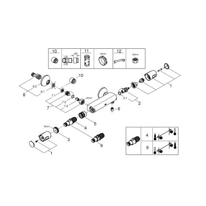 GROHE 1022172432 - Mitigeur thermostatique de douche PRECISION TREND noir