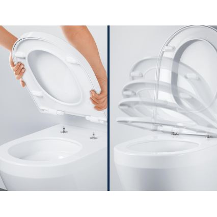 GROHE 102513SH00 - Ensemble WC EURO CERAMIC 67,3 x 37,6 x 79,2 cm céramique/blanc