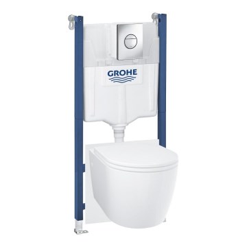 GROHE 103843SH00 - Ensemble 5-en-1 SOLIDO COMPACT 1,13 m, en céramique, finition blanche