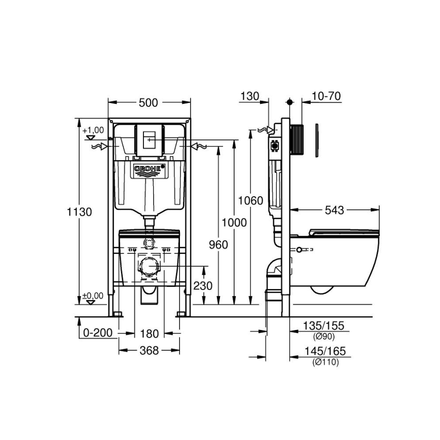 GROHE 103847SH00 - Kit 5 en 1 SOLIDO 1,13 m blanc durable