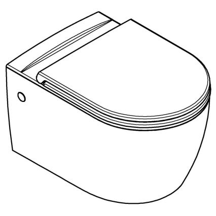 GROHE 103848SH00 - Cuvette suspendue START ROUND CERAMIC 368 × 543 mm blanc durable