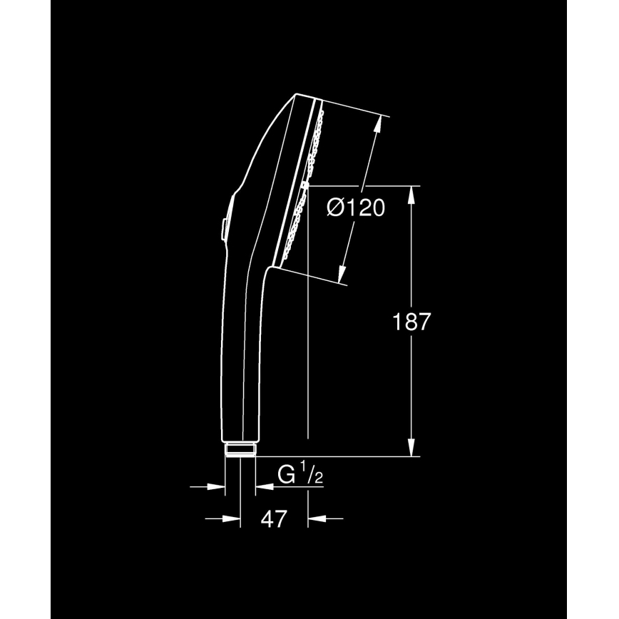 GROHE 1348630000 - Douchette à main VITALIO JOY+ 120 mm, chromé brillant