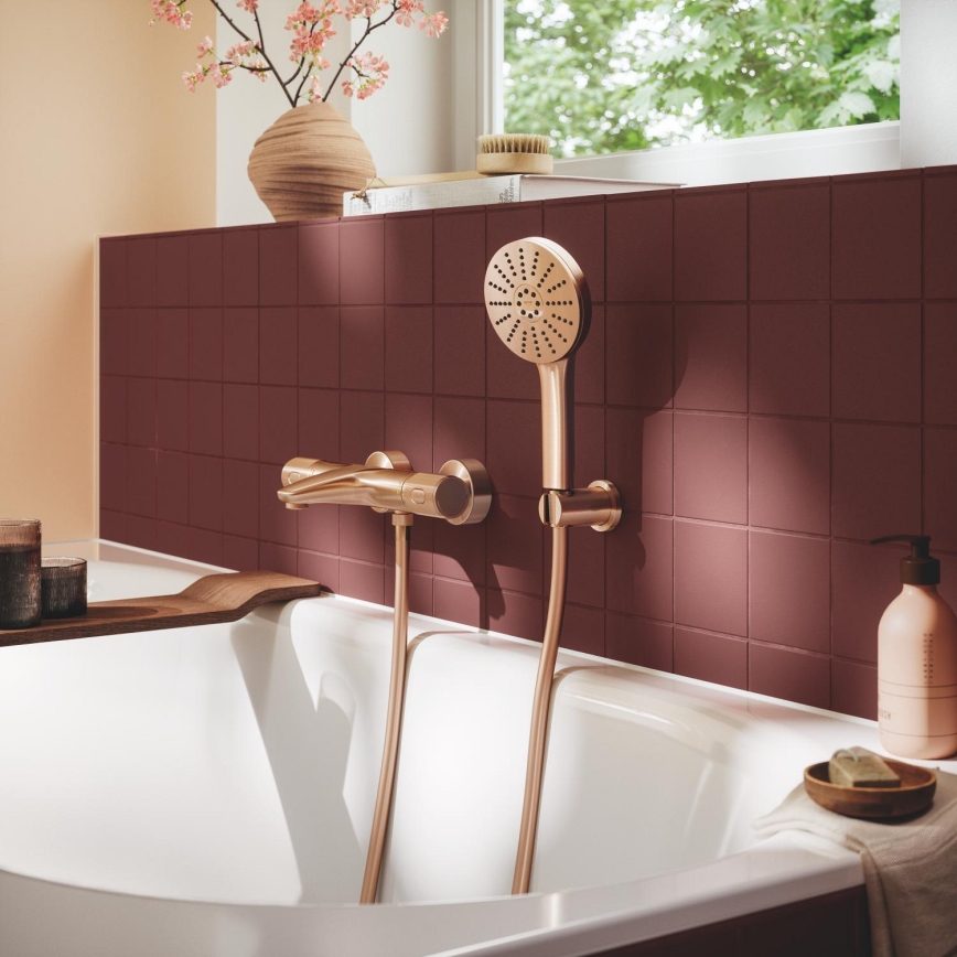 GROHE 134863DL00 - Douchette à main VITALIO JOY+ 120 mm, finition cuivre brossé