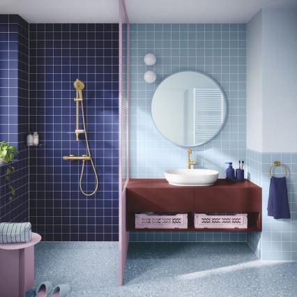 GROHE 134863GN00 - Douchette à main VITALIO JOY+ 120 mm, finition dorée brossée