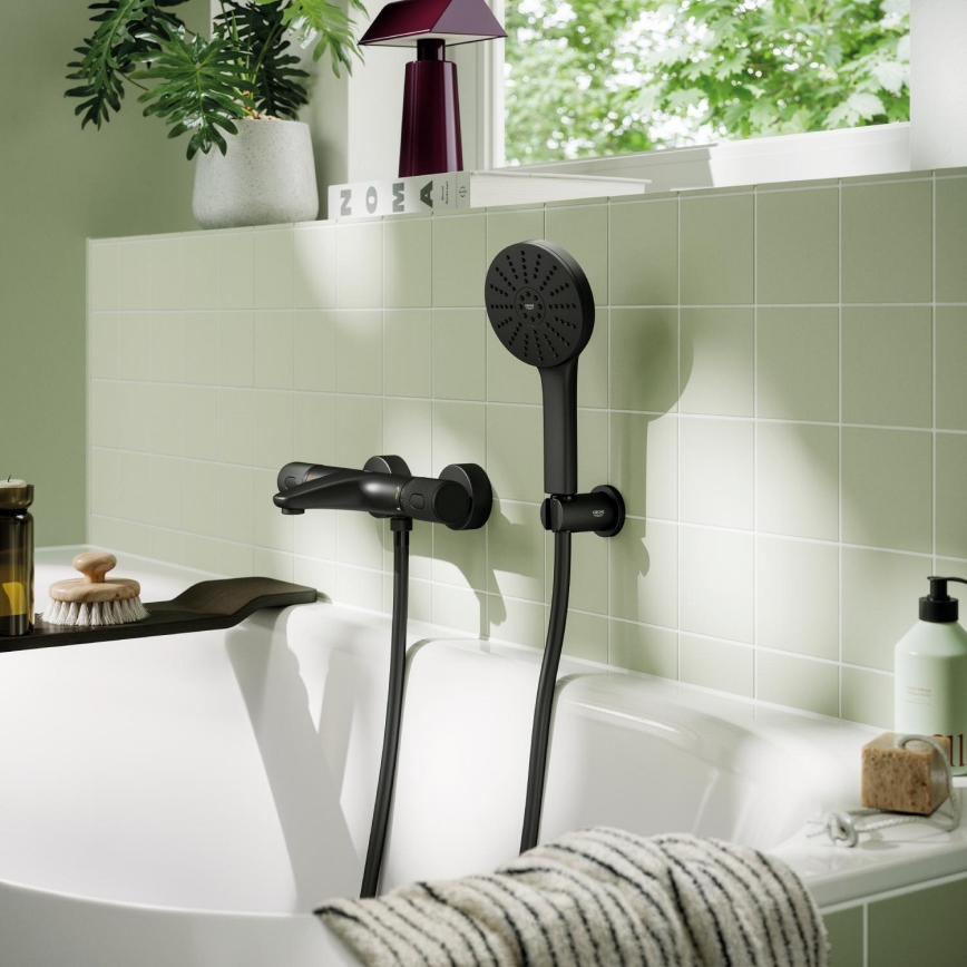 GROHE 1348652430 - Ensemble de douche VITALIO JOY+ 120 mm noir
