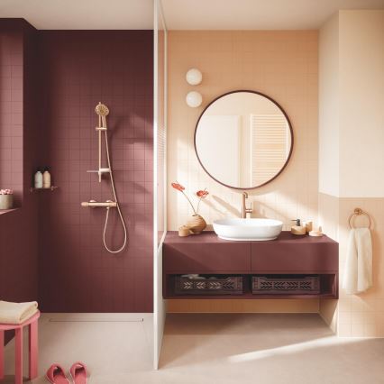 GROHE 134866DL00 - Ensemble de douche VITALIO JOY+ 120 mm, finition cuivre