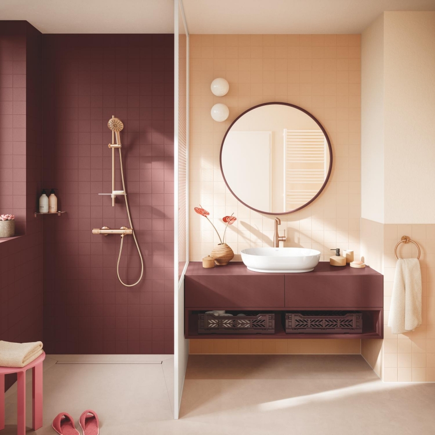 GROHE 134866DL00 - Ensemble de douche VITALIO JOY+ 120 mm, finition cuivre