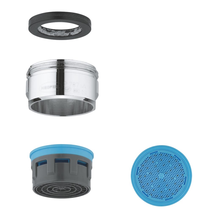 GROHE 13929000 - Aérateur M 24 × 1, chrome poli