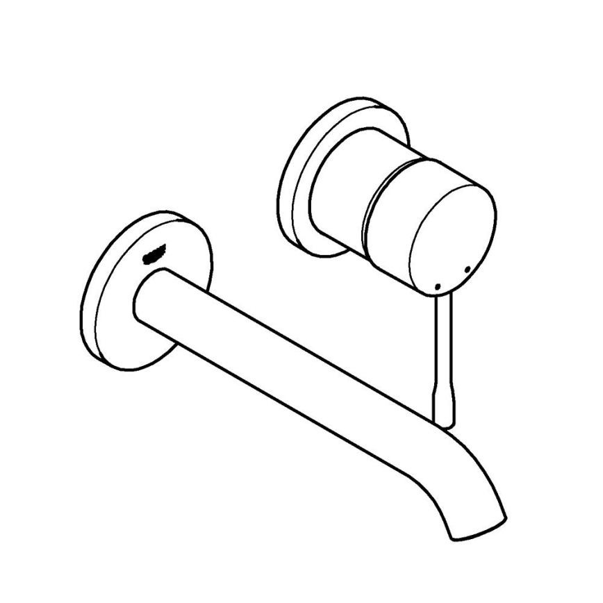 GROHE 19408GL1 - Mitigeur de lavabo à deux trous ESSENCE 183 mm doré