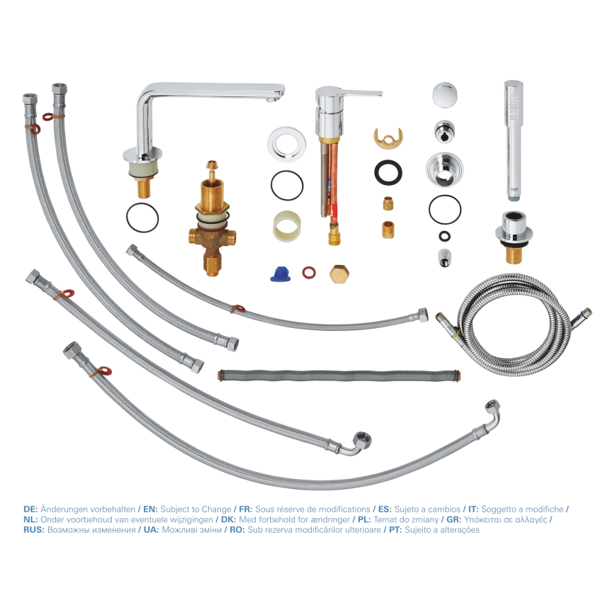GROHE 19577001 - Mitigeur de baignoire 4 trous LINEARE, chrome brillant