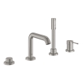GROHE 19578DC1 - Ensemble mitigeur de baignoire 4 trous ESSENCE en acier inoxydable