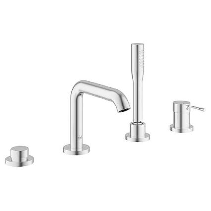 GROHE 19578DC1 - Ensemble mitigeur de baignoire 4 trous ESSENCE en acier inoxydable