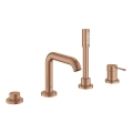 GROHE 19578DL1 - Ensemble mitigeur pour baignoire 4 trous ESSENCE, finition bronze