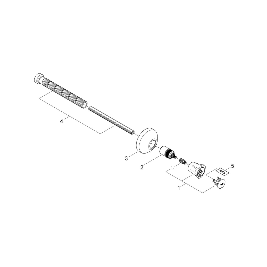 GROHE 19806001 - Pièce supérieure pour vanne encastrée COSTA L 20-200 mm chromé brillant