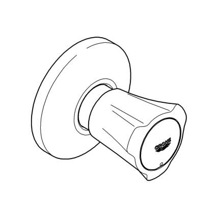 GROHE 19855001 - Élément supérieur pour vanne encastrée COSTA L 10-35 mm, chrome brillant