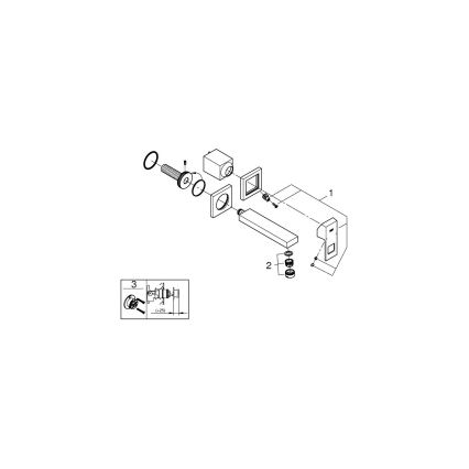 GROHE 19895000 - Mitigeur pour lavabo 2 trous EUROCUBE 171 mm, chrome brillant
