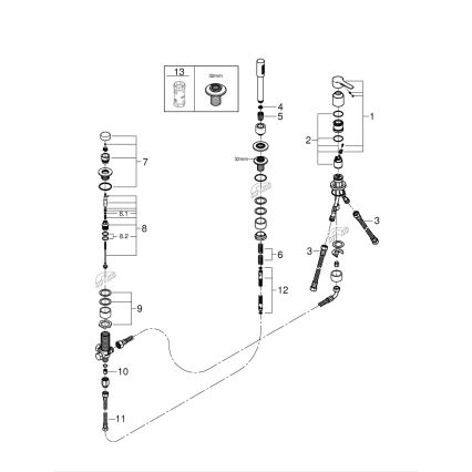 GROHE 19965001 - Mitigeur de baignoire 3 trous LINEARE, chrome brillant