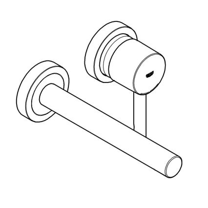 GROHE 19967GL1 - Mitigeur pour lavabo 2 trous ESSENCE 230 mm, finition dorée