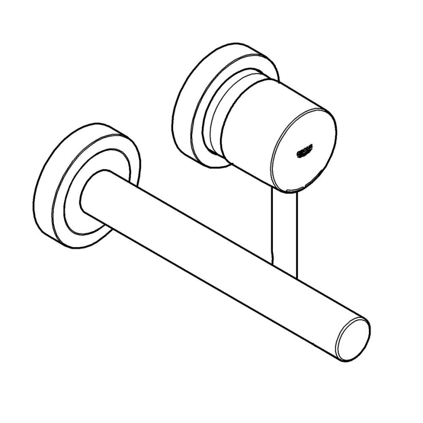 GROHE 19967GL1 - Mitigeur pour lavabo 2 trous ESSENCE 230 mm, finition dorée