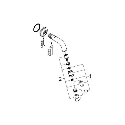 GROHE 20205000 - Vanne murale UNIVERSAL 106 mm, chrome brillant