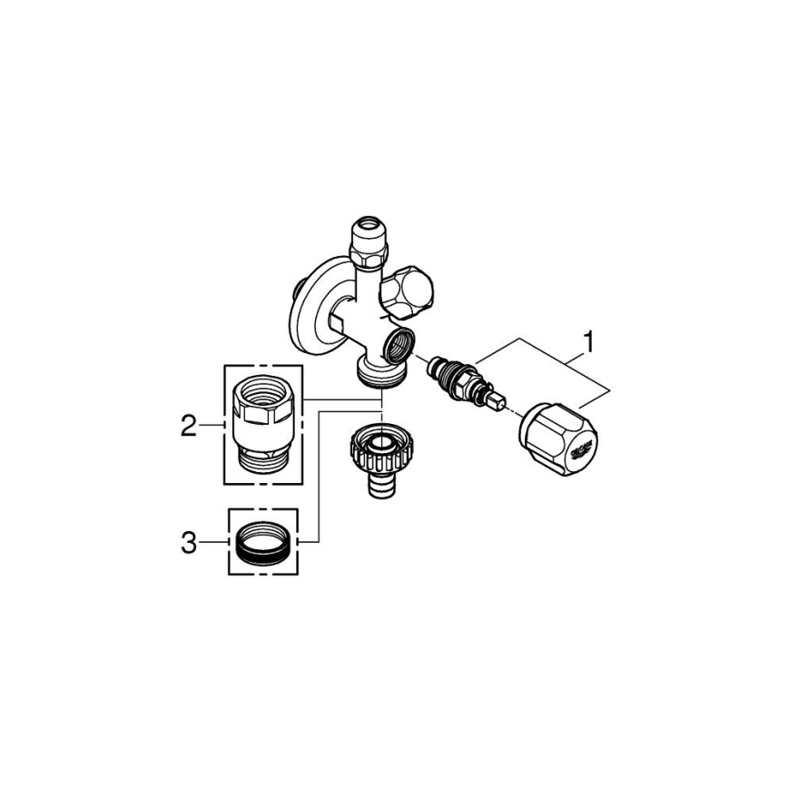 GROHE 22035000 - Robinet d'angle combiné UNIVERSAL DN 15 chromé brillant