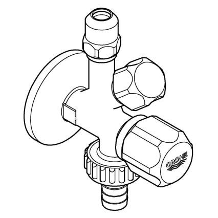 GROHE 22035000 - Robinet d'angle combiné UNIVERSAL DN 15 chromé brillant