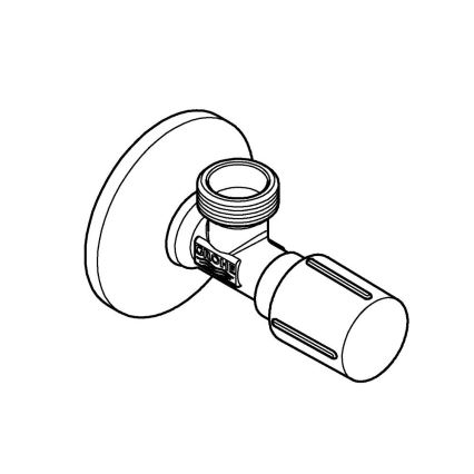 GROHE 22041001 - Robinet d'arrêt d'angle DN 15 chromé brillant