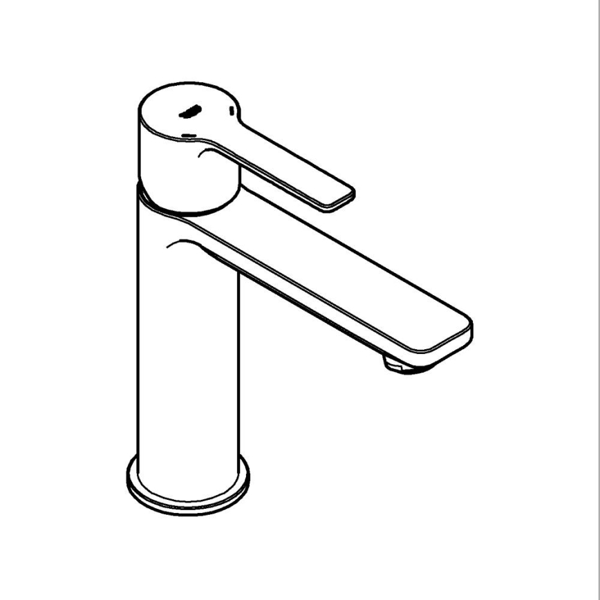 GROHE 23106DC1 - Mitigeur pour lavabo LINEARE DN 15 inox