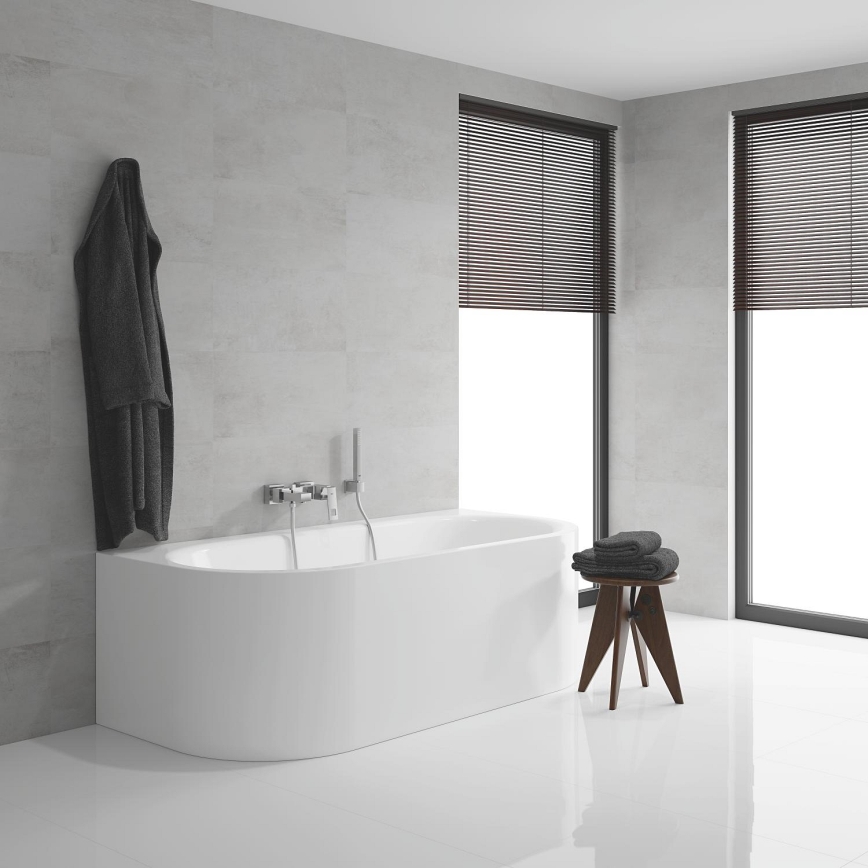 GROHE 23141000 - Ensemble pour baignoire avec mitigeur EUROCUBE DN 15, chrome brillant
