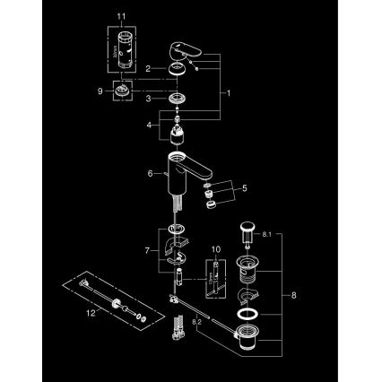 GROHE 23325000 - Mitigeur pour lavabo EUROSMART COSMOPOLITAN, taille M, chromé