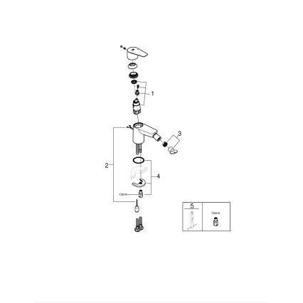 GROHE 23332001 - Mitigeur pour bidet BAUEDGE, taille S, chrome brillant