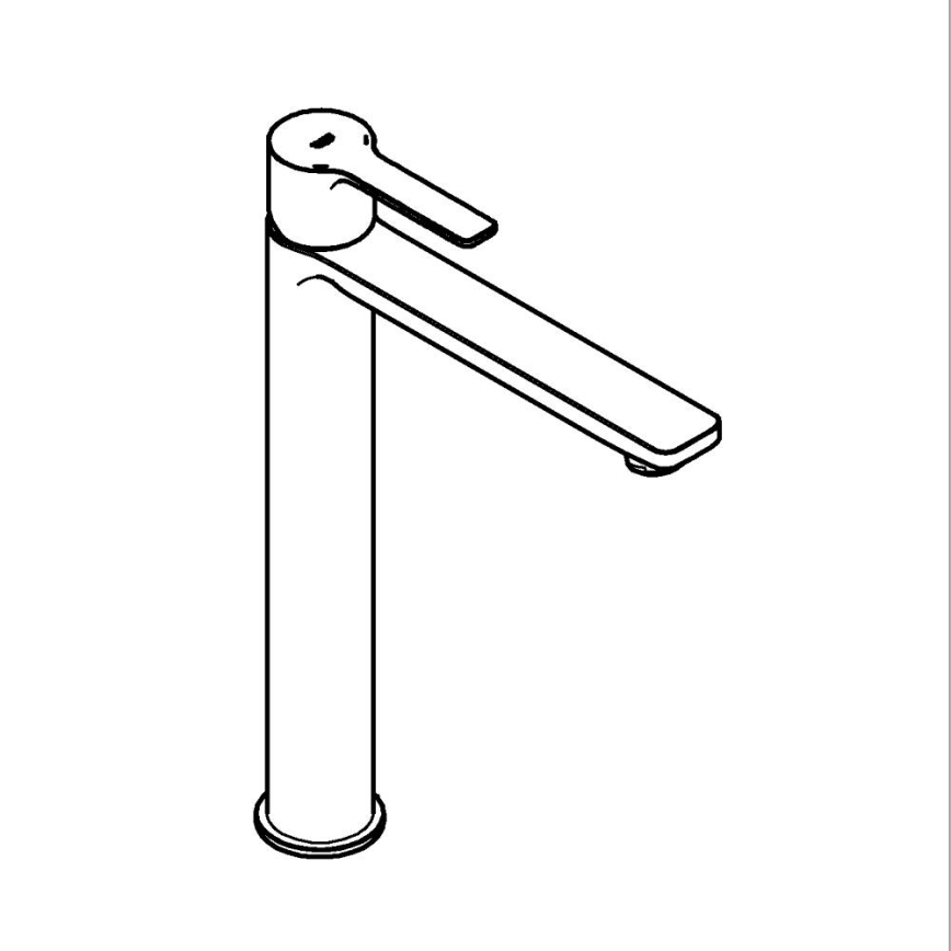 GROHE 23405AL1 - Mitigeur pour lavabo LINEARE Taille XL, finition graphite
