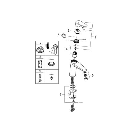 GROHE 23449002 - Mitigeur pour lavabo EURODISC COSMOPOLITAN taille M chromé