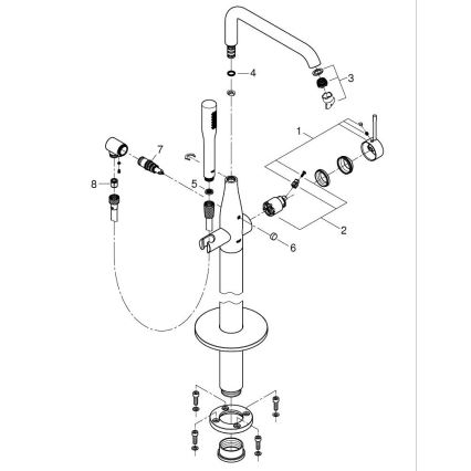 GROHE 23491001 - Mitigeur de baignoire ESSENCE 277 mm chromé brillant