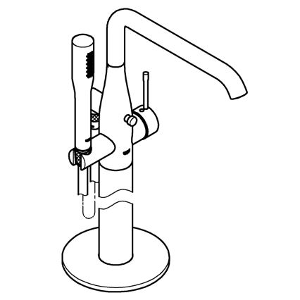 GROHE 23491001 - Mitigeur de baignoire ESSENCE 277 mm chromé brillant