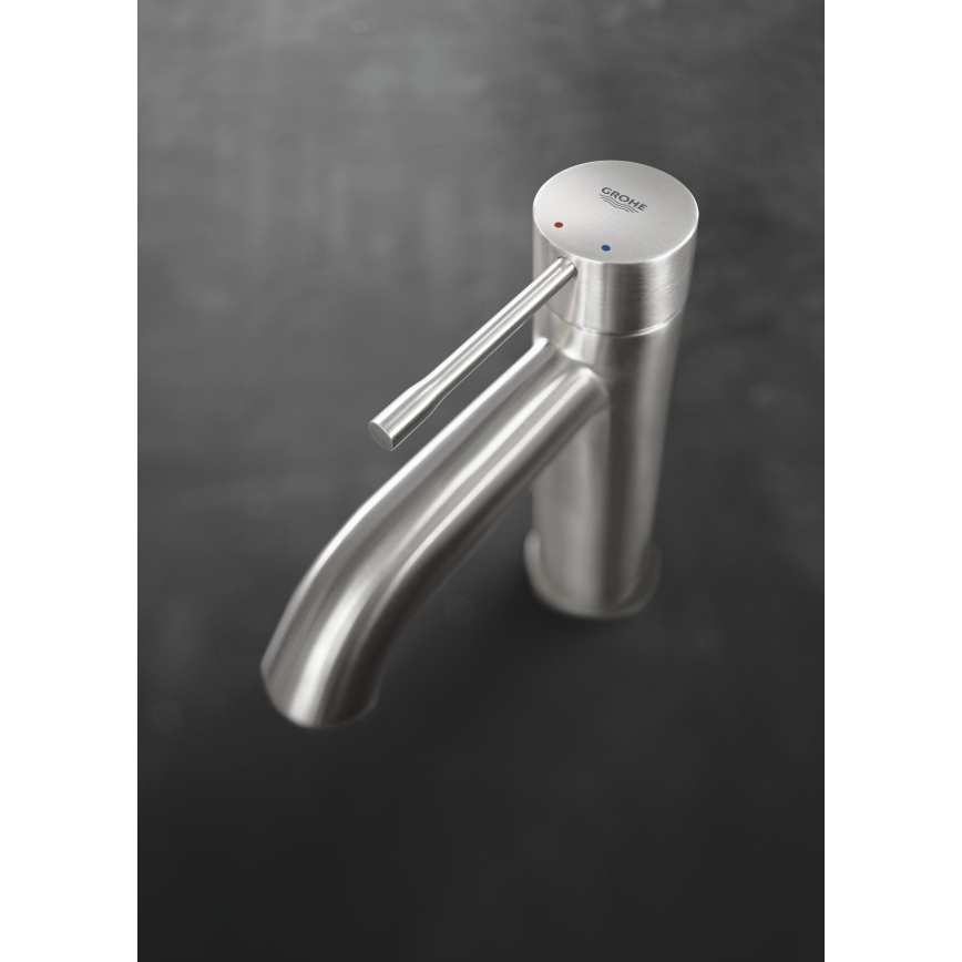 GROHE 23589DC1 - Mitigeur de lavabo ESSENCE, taille S, en acier inoxydable