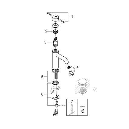 GROHE 23590GN1 - Mitigeur de lavabo ESSENCE taille S doré