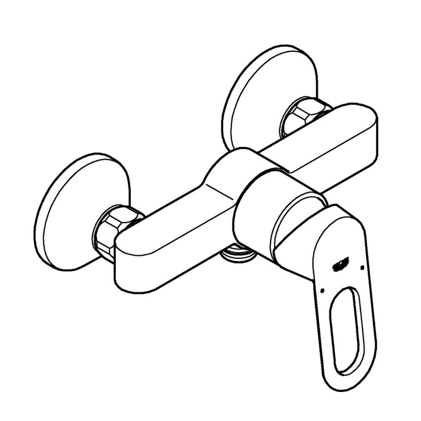 GROHE 23634000 - Mitigeur de douche BAULOOP DN 15 chrome brillant