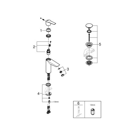 GROHE 237462432 - Mitigeur lavabo START taille M noir