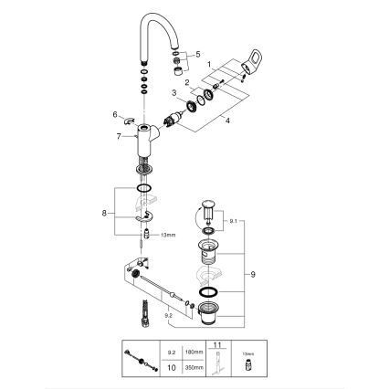 GROHE 23763000 - Mitigeur pour lavabo BAULOOP taille L chrome brillant