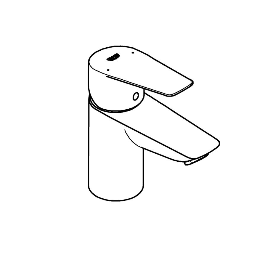 GROHE 23773001 - Mitigeur de lavabo START EDGE, taille S, chrome brillant