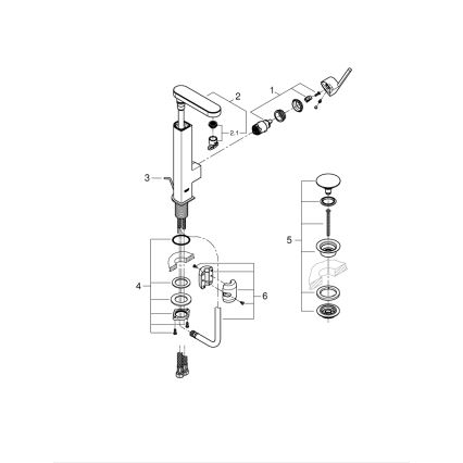 GROHE 23844003 - Mitigeur pour lavabo PLUS, taille L, chrome brillant