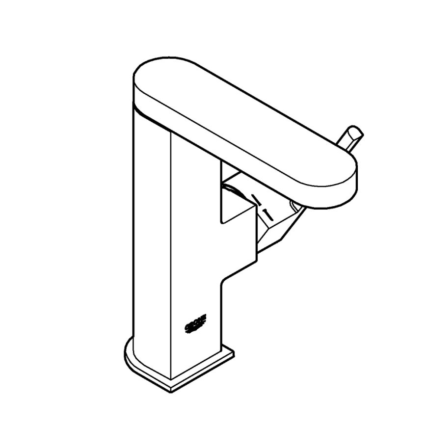 GROHE 23872003 - Mitigeur de lavabo PLUS M, finition chrome poli
