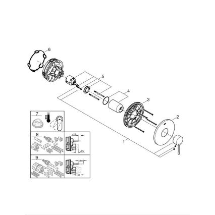 GROHE 24057GN1 - Mitigeur de douche ESSENCE, finition dorée