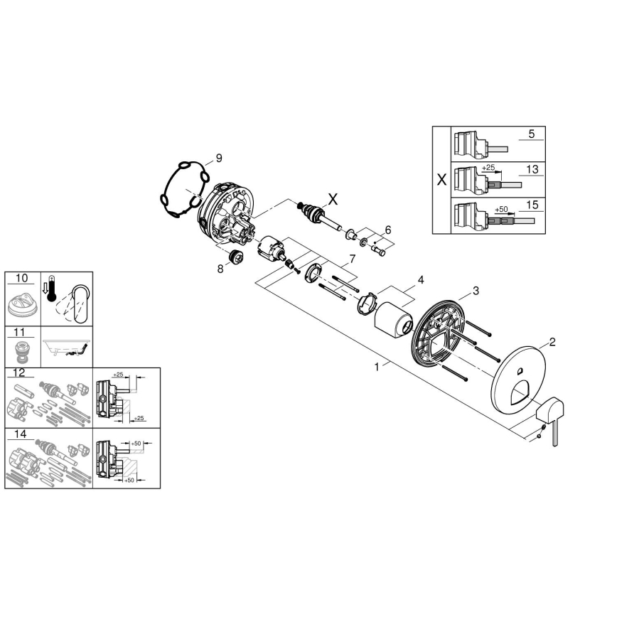 GROHE 24060003 - Mitigeur PLUS, finition chrome brillant