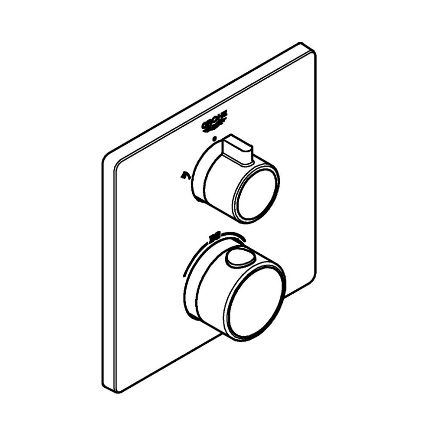 GROHE 24079000 - Mitigeur thermostatique de douche GROHTHERM chromé brillant