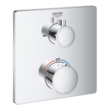 GROHE 24080000 - Mitigeur thermostatique de baignoire GROHTHERM, finition chrome brillant