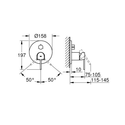 GROHE 24093003 - Mitigeur PLUS finition chrome brillant