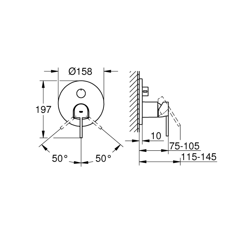 GROHE 24093003 - Mitigeur PLUS finition chrome brillant